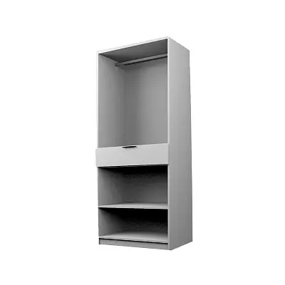 картинка Шкаф ЭКОН распашной 2-х дверный с ящиком со штангой с 2-мя зеркалами от магазина КУПИ КУПЕ